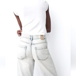 Zara Washed out Jeans Size 6white with a hint of blue